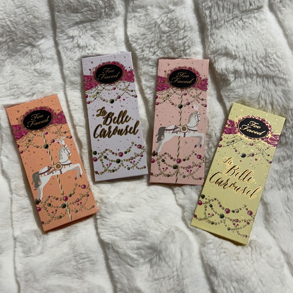 RARE Too Faced La Belle Carousel‎ Holiday Palettes - Lot of 4 Vintage Limited Ed